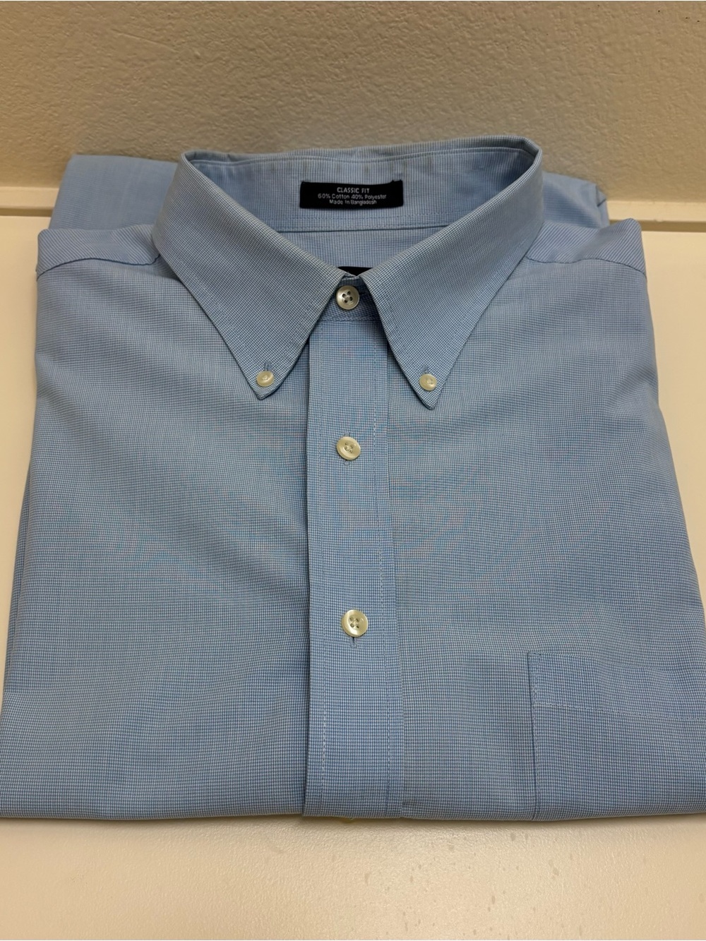Chaps Men's Light Blue Button-Down Dress Shirt